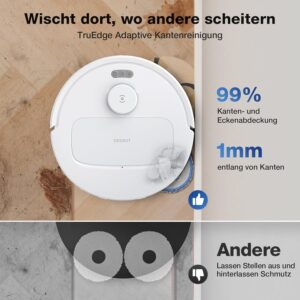 ECOVACS Deebot N30 Pro Omni Saugroboter in Weiß mit Wischfunktion und fortschrittlicher Reinigungs-Technologie