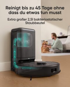 eufy X8 Pro Staubsaugerroboter mit Saugstation, Mop-Funktion und leistungsstarker Saugleistung