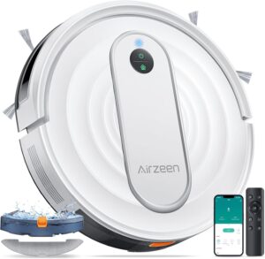 Airzeen Robot Vacuum Cleaner mit Wischfunktion und 4000Pa starker Saugleistung für eine mühelose Reinigung auf harten Böden.