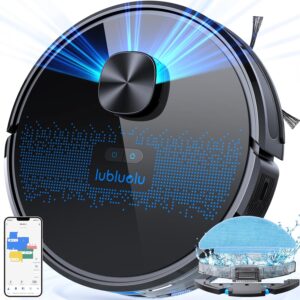 Lubluelu Robot Vacuum Cleaner mit Wischfunktion – 4000Pa Saugleistung, Laser Navigation, ideal für Haustierhaare, Teppiche und Hartböden.