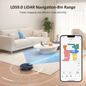 Lubluelu Robot Vacuum Cleaner mit Wischfunktion – 4000Pa Saugleistung, Laser Navigation, ideal für Haustierhaare, Teppiche und Hartböden.