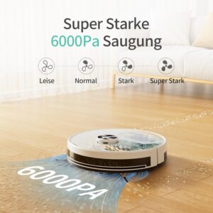 Tesvor S7Pro Robot Vacuum Cleaner mit Wischfunktion, Laser-Navigation und 6000PA Saugleistung